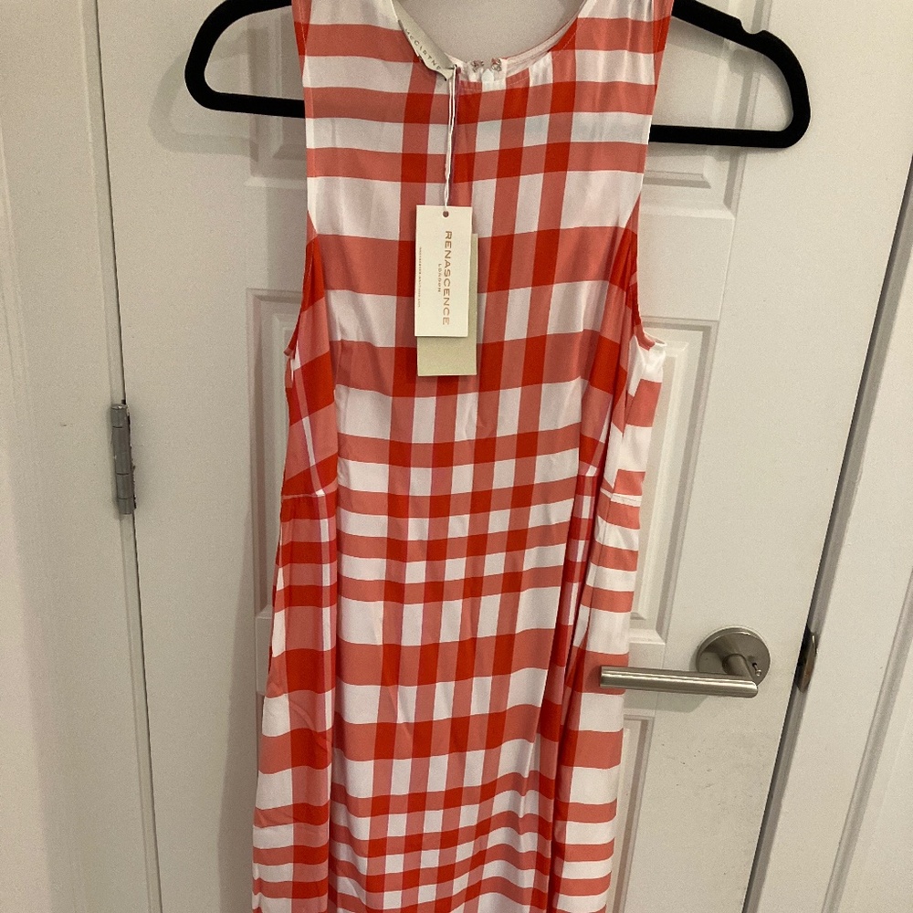 Red checked Stella McCartney silk dress